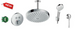 HANSGROHE Комплект прихованого монтажу Crometta S 240 1jet, хром/білий, 15742024 15742024 фото 1