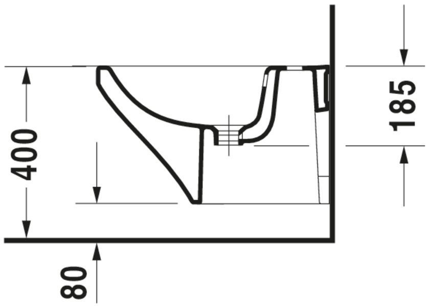 Duravit DuraStyle Біде підвісне Білий колір 540 mm, 22821500001 22821500001 фото