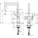 Hansgrohe Talis M54 Кухонный смеситель, однорычажный, U 220, с запорным вентилем, 1jet, хром, 72807000 72807000 фото 3