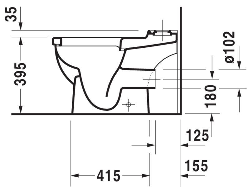 Duravit Starck 3 Унітаз підлоговий Білий колір 655 mm, 126092000 126092000 фото