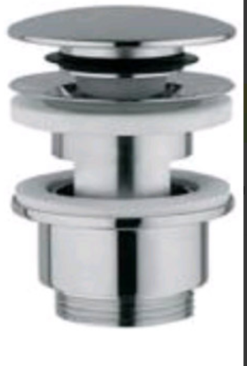 Fiore Донный клапан для раковины с переливом Click-Clack, белый матовый, 30BB8857(3508SCBB) 30BB8857(3508SCBB) фото