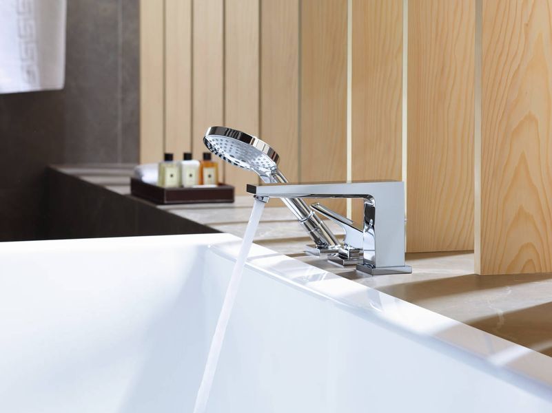 Змішувач hansgrohe Metropol на край ванни, на 3 отвори, з рукояткою-петлею 74551000 74551000 фото