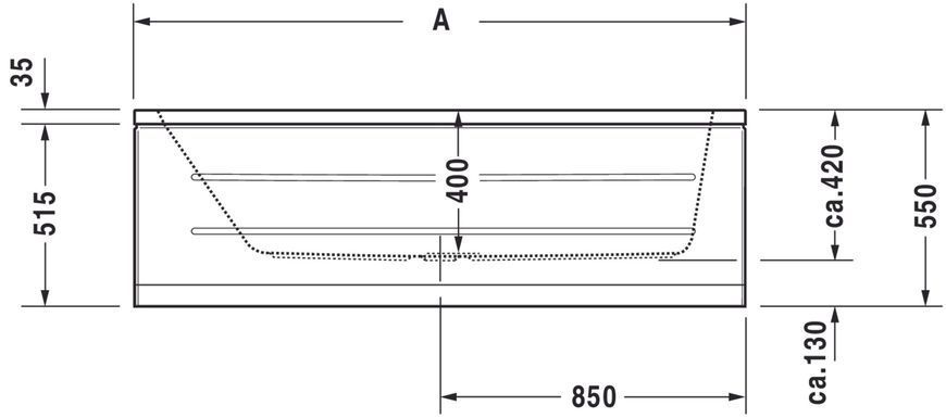 Duravit D-Code Гидромассажная ванна Белый цвет 1700x700 mm, 760097000JP1000 760097000JP1000 фото