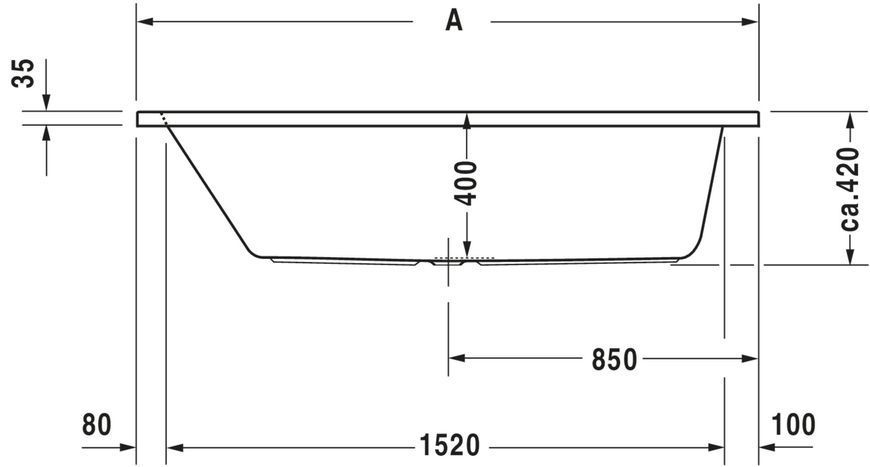 Duravit D-Code Гидромассажная ванна Белый цвет 1700x700 mm, 760097000JP1000 760097000JP1000 фото