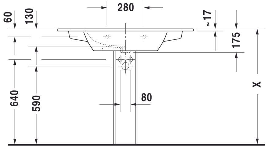 Duravit ME від Starck Умивальник Білий колір 1030 мм, 23361032581 23361032581 фото