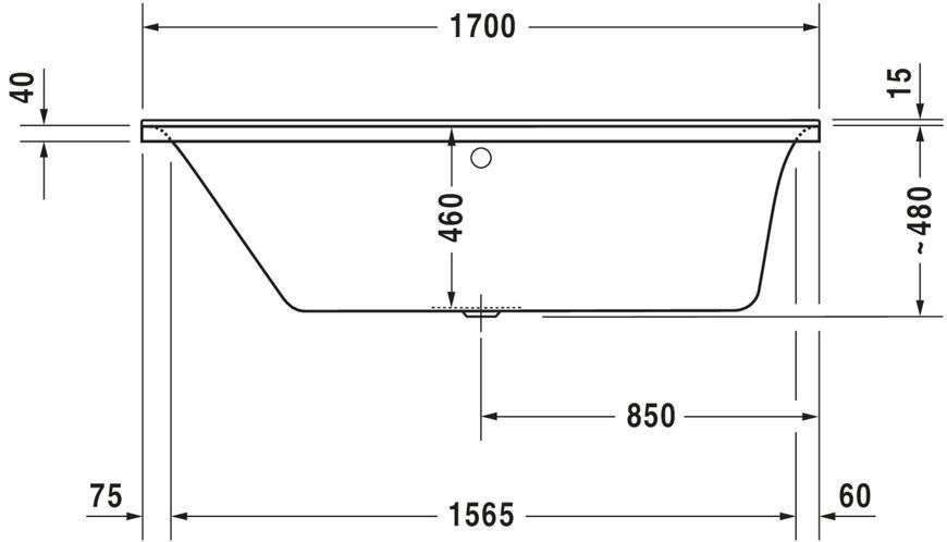 Duravit P3 Comforts Гидромассажная ванна Белый цвет 1700x750 mm, 760375000CL1000 760375000CL1000 фото