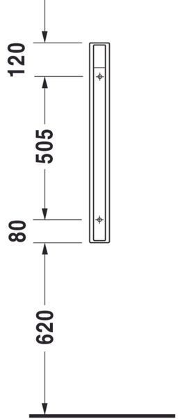 Duravit Starck 3 Перегородка для пісуара Білий колір 80x400x705 mm, 8500000000 8500000000 фото