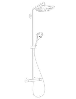 Hansgrohe Croma Select S Душова система Showerpipe 280 1jet EcoSmart з термостатом, (колір - білий матовий), 26891700 26891700 фото