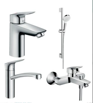 Hansgrohe Logis 100 Набір змішувачів 4в1, хром, 20210000 (20200000) 20210000 (20200000) фото