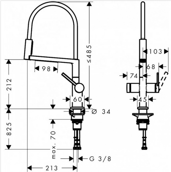 HANSGROHE TALIS SELECT M54 SPTM Змішувач кухонний, нержавіюча сталь, 72861800 72861800 фото