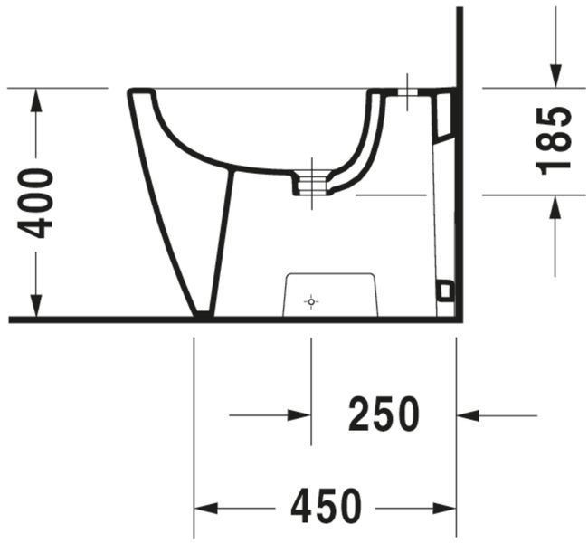 Duravit Starck 2 Биде отдельно стоящее Белый цвет 570 mm, 22551000001 22551000001 фото