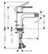 HANSGROHE REBRIS E Смеситель для биде на 1 отверстие, со сливным гарнитуром, хром, 72213000 72213000 фото 2