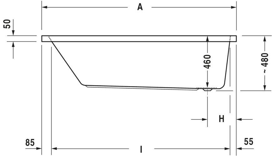 Duravit Vero Air Гидромассажная ванна Белый цвет 1700x700 mm, 760411000AS0000 760411000AS0000 фото