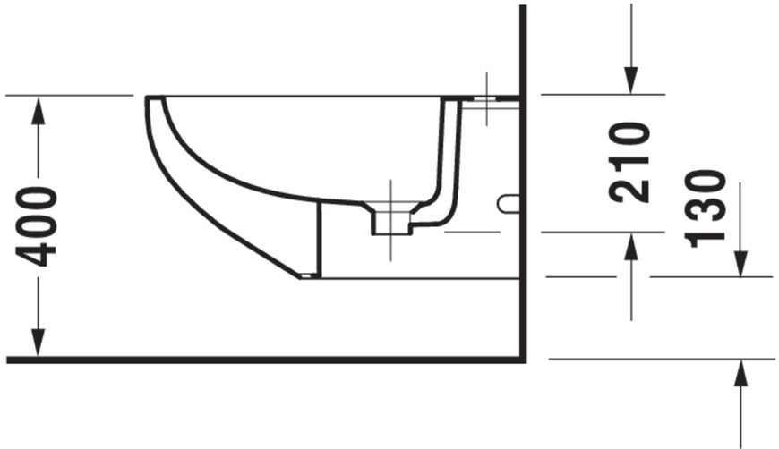 Duravit Duraplus Біде підвісне Пергамон 575 mm, 2532104700 2532104700 фото