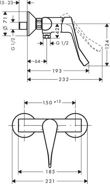 Смеситель hansgrohe Focus для душа 31916000 31916000 фото