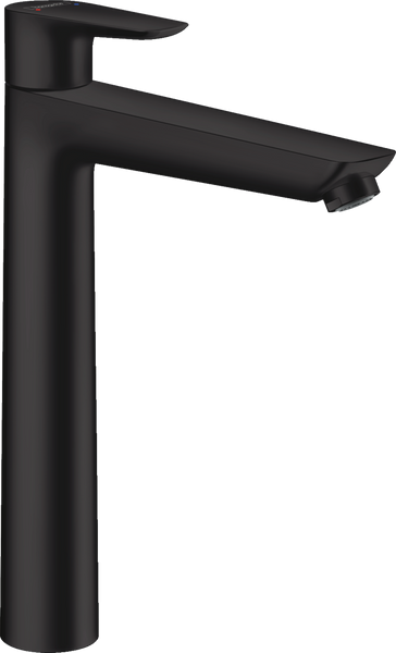 Смеситель hansgrohe Talis E для раковины с высоким изливом и сливным гарнитуром, черный матовый 71716670 71716670 фото