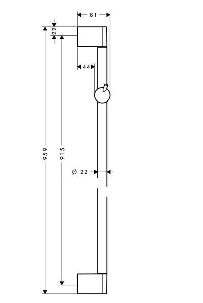 Штанга для душа hansgrohe Unica Crometta 90 27609000 27609000 фото