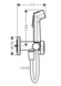HANSGROHE Bidette 1 jet S Гигиенический душ со шлангом и держателем, хром, 29232000 29232000 фото 2