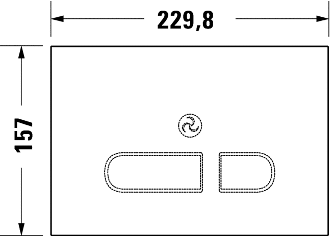 Duravit A2 Клавіша змиву для унітазу, скло біле, WD5003012000 WD5003012000 фото