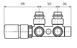 TERMA HEX Комплект інтегрованих клапанів 1/2 x 15, лівий кутовий TRV, хром, WRZT5G1-CR WRZT5G1-CR фото 2