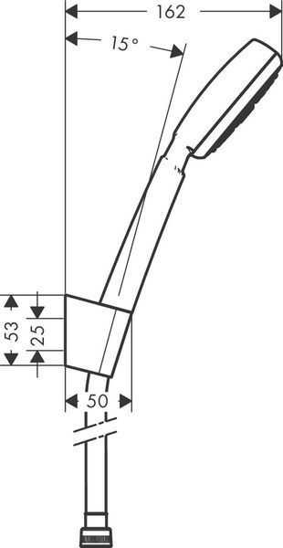 Душовий набір hansgrohe Crometta 100 1jet із душовим шлангом 125 см 26664400 26664400 фото