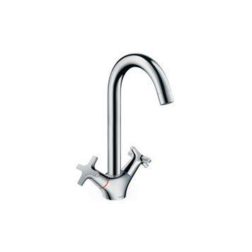 Hansgrohe Logis Classic Кухонный смеситель с двумя рукоятками, 220, Eco, 1jet, хром, 71283000 71283000 фото