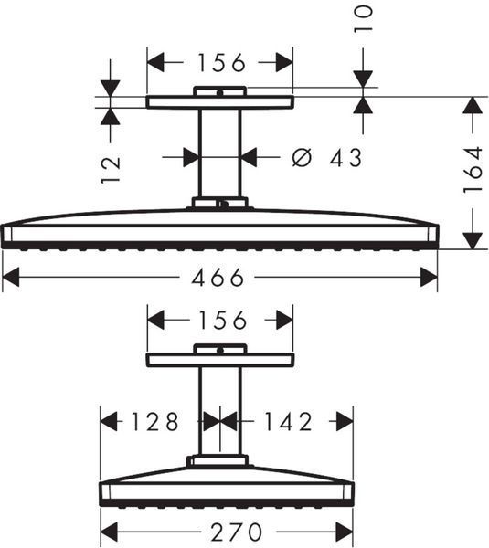 Верхній душ hansgrohe Rainmaker Select 460 24002400 24002400 фото