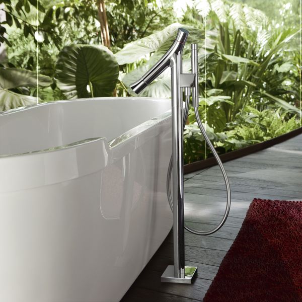 AXOR Starck Organic Змішувач для ванни з термостатом, підлоговий, ½´ , 12016000 12016000 фото