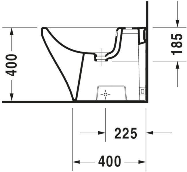 Duravit DuraStyle Биде отдельно стоящее Белый цвет 575 mm, 22841000001 22841000001 фото