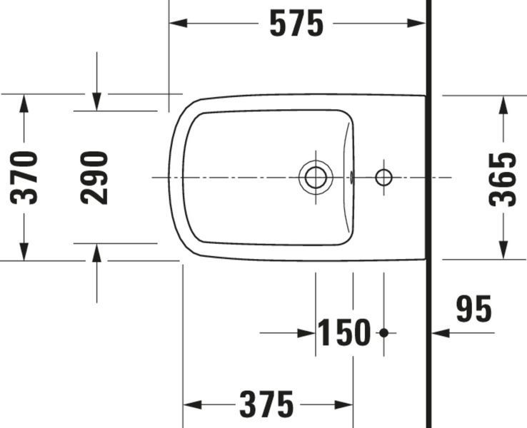 Duravit DuraStyle Биде отдельно стоящее Белый цвет 575 mm, 22841000001 22841000001 фото