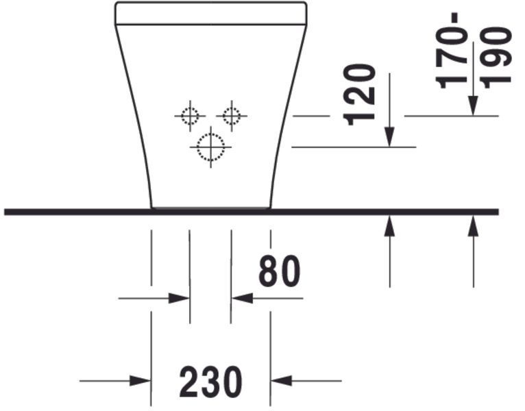Duravit DuraStyle Биде отдельно стоящее Белый цвет 575 mm, 22841000001 22841000001 фото