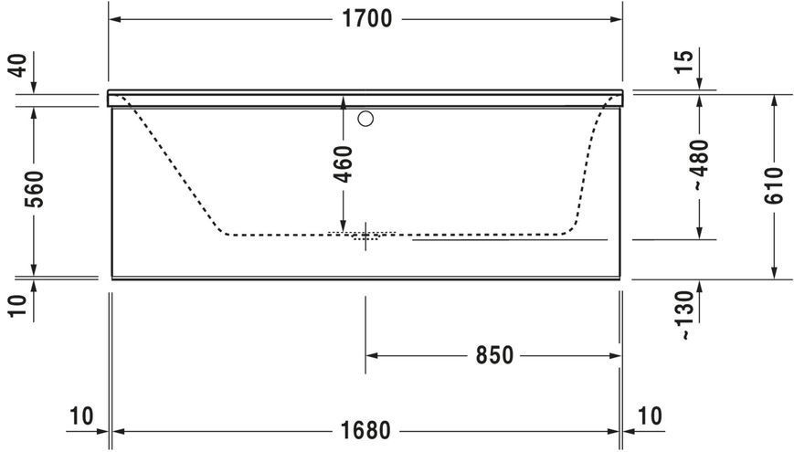 Duravit P3 Comforts Гидромассажная ванна Белый цвет 1700x750 mm, 760375000JS1000 760375000JS1000 фото