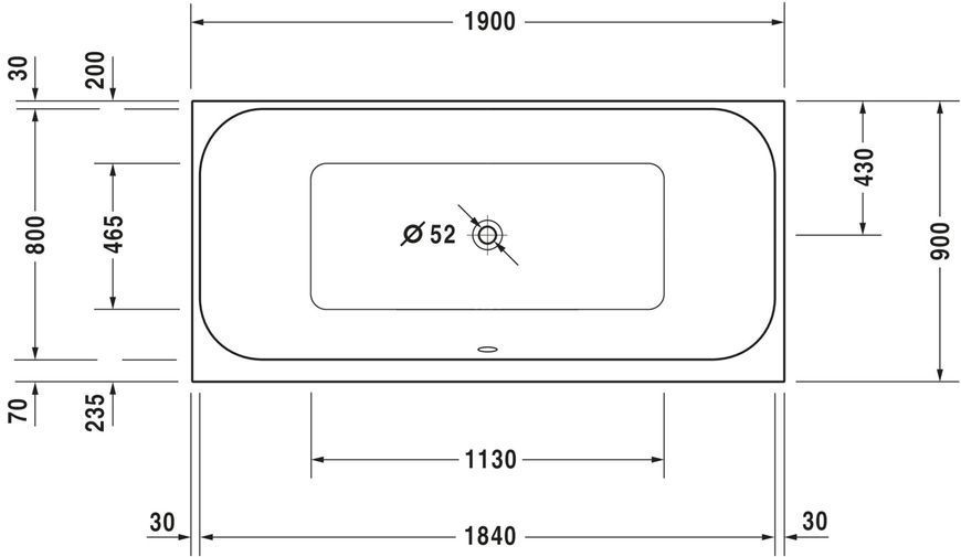Duravit Happy D.2 Гідромасажна ванна Білий колір 1900x900 mm, 760315000CP1000 760315000CP1000 фото