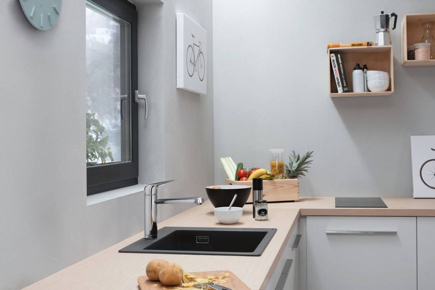 Мойка для кухни hansgrohe S51 S510-F450, Concrete Grey 43312380 серый светлый 43312380 фото