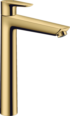 Смеситель hansgrohe Talis E для раковины с высоким изливом и сливным гарнитуром, золото 71716990 71716990 фото