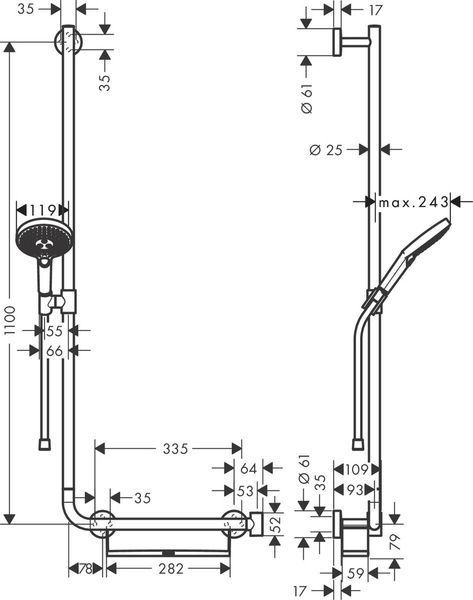 Душевой набор hansgrohe Raindance Select S 26324000 26324000 фото