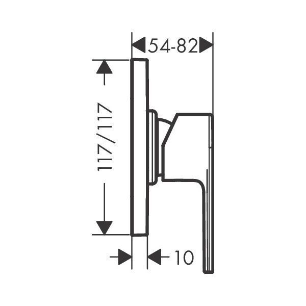 Hansgrohe VERNIS SHAPE Змішувач для душу прихованого монтажу на 1 споживача, хром, 71658000 71658000 фото