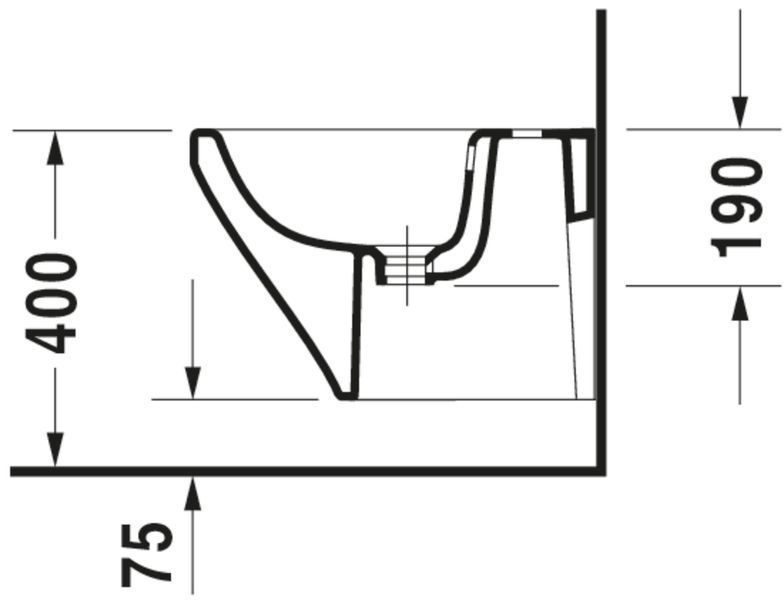 Duravit DuraStyle Біде підвісне Білий колір 480 mm, 2285150000 2285150000 фото