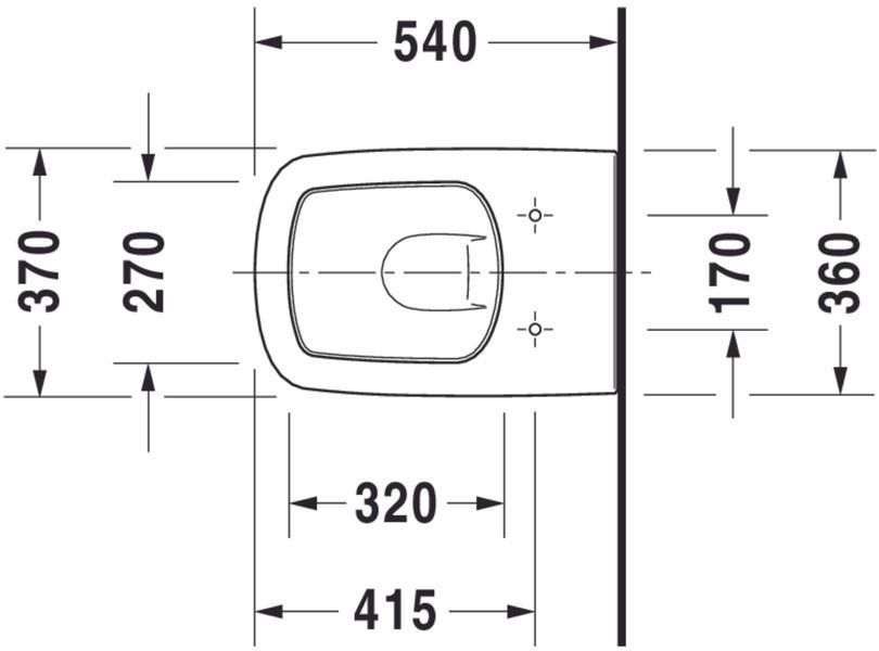 Duravit DuraStyle Унітаз підвісний Білий колір 540 mm, 2552090000 2552090000 фото