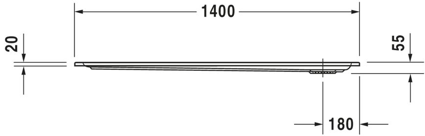 Duravit Starck Slimline душовий піддон Білий колір 1400x900 mm, 720126000000001 720126000000001 фото