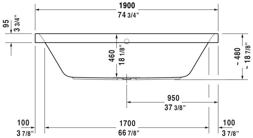 Duravit Happy D.2 Ванни Білий колір 1900x900 mm, 700315000000000 700315000000000 фото