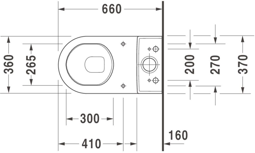 Duravit Starck 3 Унітаз для підлоги Білий колір 660 mm, 1280900641 1280900641 фото