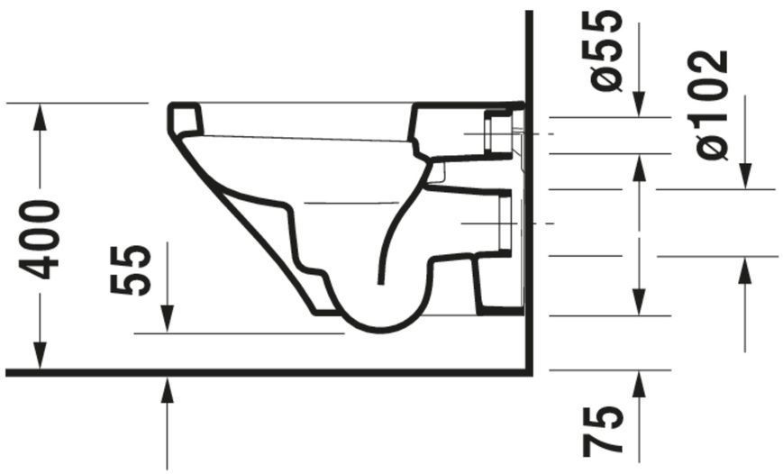 Duravit DuraStyle Унітаз підвісний Білий колір 540 mm, 2552090000 2552090000 фото