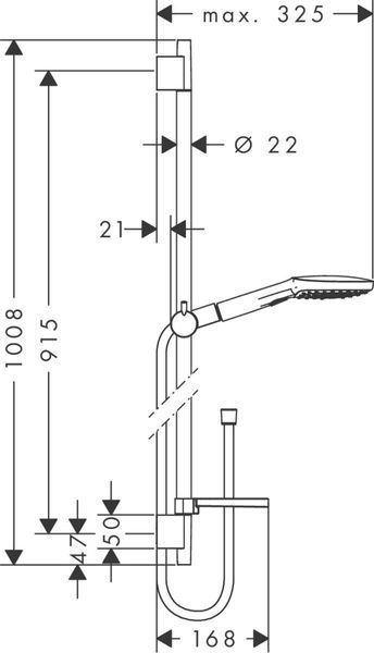Душовий набір hansgrohe Raindance Select E 120 3jet/Unica S Puro 26621000 26621000 фото