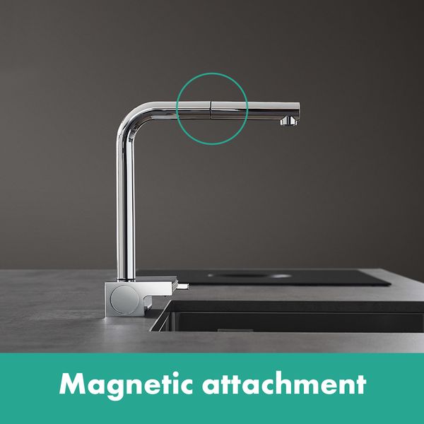 Смеситель hansgrohe Aquno Select M81 для кухонной мойки с выдвижным душем, хром 73830000 73830000 фото