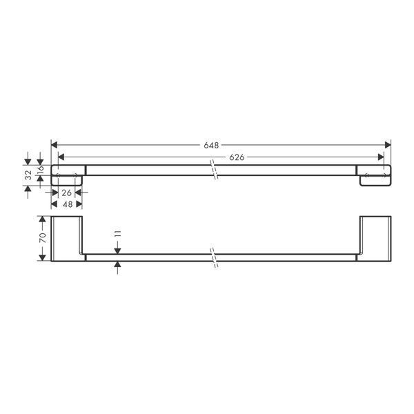 Hansgrohe ADDSTORIS Тримач рушників 64,8 см, хром, 41747000 41747000 фото