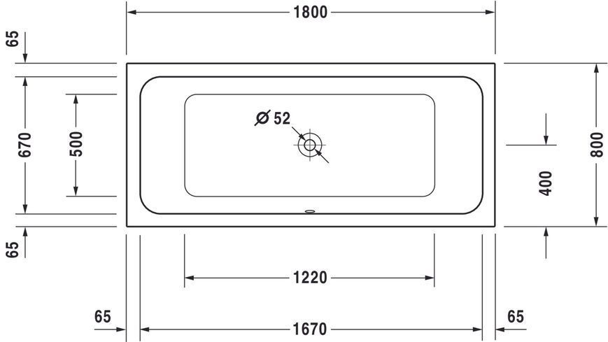 Duravit D-Code Гидромассажная ванна Белый цвет 1800x800 mm, 760101000JP1000 760101000JP1000 фото