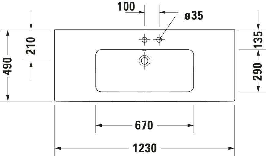 Duravit ME від Starck Умивальник Білий колір 1230 мм, 23361200001 23361200001 фото