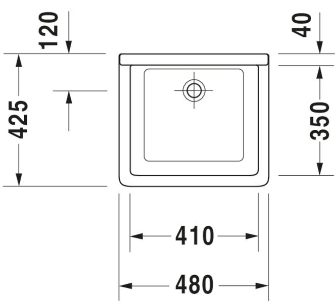 Duravit Starck 3 Робоча раковина Білий колір 480x425x300 мм, 313480000 313480000 фото