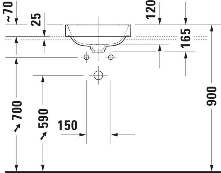 Duravit Happy D.2 Plus Накладна раковина, Антрацит Матовий - Матовий, 400 мм, 2359401300 2359401300 фото